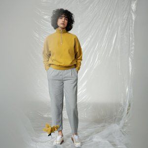 Odeyalo Beaufort 3/4 Zip Sweatshirt in Chartreuse